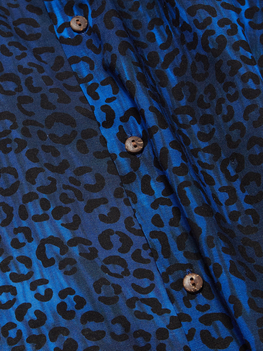 Mens Blue Leopard